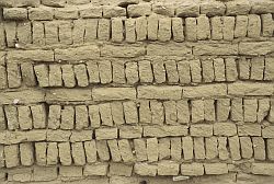 MudWall - Wall of mud bricks, Tibet, 2000