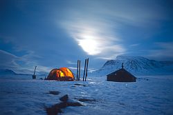 NightCampSarek - Night camp in Sarek, Sweden 1998
[ Click to download the free wallpaper version of this image ]