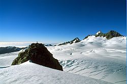 Standing2 - Standing on nunatak in the West coast glaciers, New Zealand