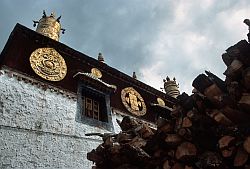 TempleWood - Wood pile for temple use, Tibet, 2000