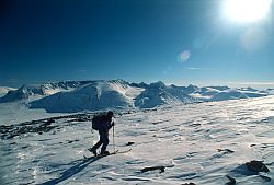 UpCrustySnow - Going up crusty snow, Sarek, Sweden 1998