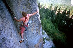 FrankHard1 - Frank in action (5.11b) Middle Cathedral, Yosemite, California, 2003
[ Click to go to the page where that image comes from ]