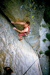 FrankHard2 - Frank in action (5.11b) Middle Cathedral, Yosemite, California, 2003
[ Click to go to the page where that image comes from ]