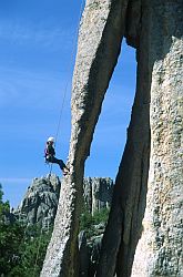 NeedlesEyeRappel2 - Rappelling off the Eye of the Needles, South Dakota