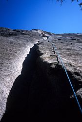 ReedsPinnacleDirect - Guillaume on the 2nd pitch of Reed's Pinnacle Direct (5.10) Yosemite, California, 2003
[ Click to go to the page where that image comes from ]