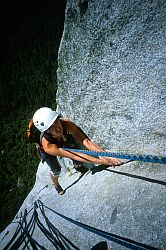 SalatheFreeBlastJenny - Jenny on the Free Blast Salathé Wall, El Capitan, Yosemite, California, 2003
[ Click to go to the page where that image comes from ]