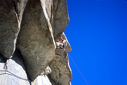 SalatheMainRoof - Main Roof of the route, Day 2. Salathé Wall, El Capitan, Yosemite, California, 2003
[ Click to go to the page where that image comes from ]