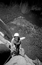 Salathe_BW05_ReachLast - Jenny reaching the last pitch. Salathé Wall, Yosemite, 2003
[ Click to go to the page where that image comes from ]