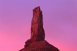 CastletonPurple - Castleton on purple sky, Moab, Utah