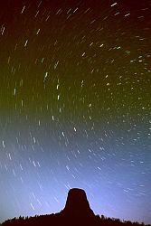 DT_Stars - Devil's Tower at night, Wyoming, 2002