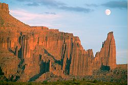 FisherTowersMoon - Fisher Towers, Moab, Utah