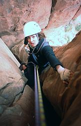 MaceOffwidth - Jenny on the 2nd pitch of the Mace, Arizona
[ Click to go to the page where that image comes from ]