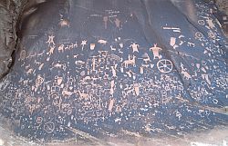 NewspaperRock - Anasazie pictographs at Newspaper Rock, Indian Creek, Utah