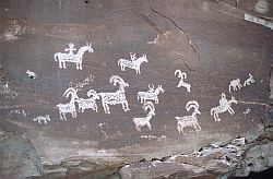 PictogramsAnimals - Anasazie pictographs, Indian Creek, Utah