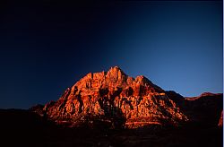 RainbowMountainSunset2003 - Sunset on Rainbow Mountain, Red Rocks, Nevada, 2003
[ Click to go to the page where that image comes from ]