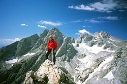 TetonCaveCrackStanding - Climbing in Grand Teton, Wyoming