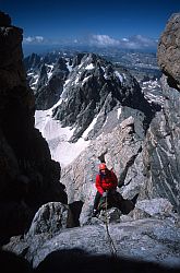 TetonMadDogExum3 - On the Exum Ridge of Grand Teton, Wyoming