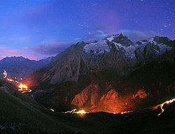 20060730-MeijeNightPano - The Lautaret pass and La Meije (3983m) at night, Oisans.
[ Click to go to the page where that image comes from ]
