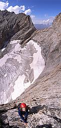 20060906-1505-ReineNuitVPano_ - Climbing on the west face of La Meije, with the ugly Meije Pass in the back.
[ Click to go to the page where that image comes from ]