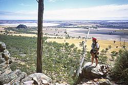 ArapilesSaltLake - Salt lake as seen from the summit of Arapiles, OZ.