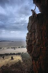 BelayerScorpion - Belayer at the base of Scorpion at the Bluff, Arapiles, OZ.
[ Click to go to the page where that image comes from ]