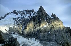 MeijeSunbeam2 - Beam of sunlight on La Meije, Oisans.