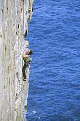 ThunderbirdWall_Bogged_Profile2 - Climbing on Thunderbird wall, Point Perpendicular, Oz.