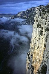 VerdonEscalesMorning - The Escales clif in the morning, Verdon, France.