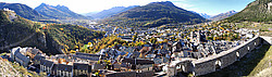 20061024-CiteVaubanPano_ - Panoramic view of the Cité Vauban, the old town of Briançon. 
