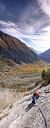 20061031-Ailefroide-MarcheAuSuppliceVPano_ - Granite slab climbing at Ailfroide, Ecrins NP.
[ Click to go to the page where that image comes from ]