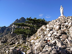 20061108-153650-BavellaAcellu - Religious offerings at the Bavella pass, Corsica.