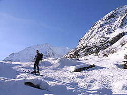 20070304-095421_GrandArmet - Skier below the Grand Armet, Taillefer range.