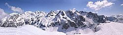 20070328-ChamrousseBelledone-Pano_ - Panoramic view of the Belledonne summits behind Chamrousse.