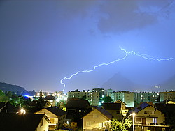 20070429-210014-LightningGrenoble - Lightning strike during a spring thunderstorm above Grenoble.
[ Click to go to the page where that image comes from ]