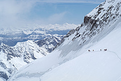 20070507_121511_EcrinsSki - Traversing under the summit of the Barre des Ecrins.