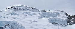 20070507_BarreDesEcrinsPano_ - Upper part of the north face of the Ecrins, with the ski tracks clearly visible.
[ Click to go to the page where that image comes from ]