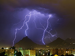 20070524_220337_LightningGrenoble_ - Thunderstorm above the Chartreuse range.
[ Click to download the free wallpaper version of this image ]
