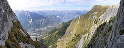 20070923-114955_CroixDesTetesPano_ - A view of the intermediate ledge up on the Croix des Tetes, Maurienne.
[ Click to go to the page where that image comes from ]