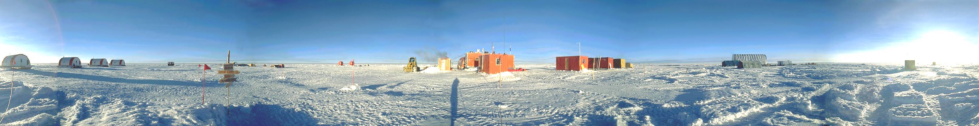 [PanoDCcenter.jpg]
360° panorama of DomeC taken from the center of the station in January, before the arrival of the traverse.