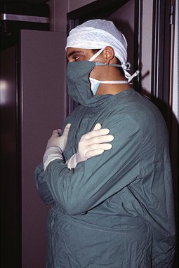 [Surgery.jpg]
Xav, an electronician come surgeon, at the start of an appendicitis surgery in 1993.