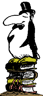 Drawing of scholar penguin