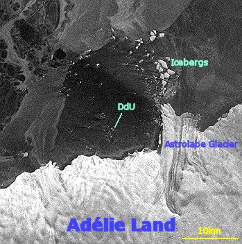 RadarSat image of Adélie Land, Pointe Géologie Archipelago and Dumont D'Urville