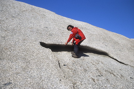 [BTN-GraniteSmooth.jpg]
Smooth wind-carved granite climbing attempt.
