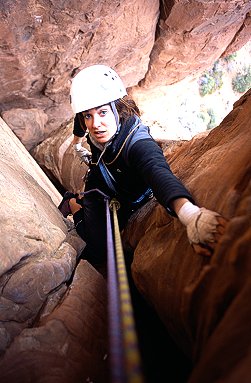 [MaceOffwidth.jpg]
Jenny finishing off the offwidth of the 2nd pitch of the Mace.