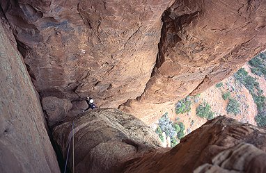 [TheMace_Chimney.jpg]
Jenny at the end of the chimney and the start of the offwidth.