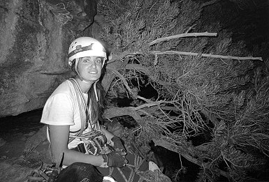 [SC_Finish13.jpg]
It's almost over, Jenny on the 13th belay, reaching for the headlamp. Just a short walk and we'll be out. We'll skip the optional 5.9 14th pitch for this time...