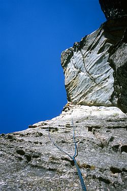 [LoversLeapArete.jpg]
Arete on the 2nd pitch of the Traveler's Buttress.
