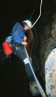 [Casual_Rappel.jpg]
Rappel in the dark off Chasm View in early morning.