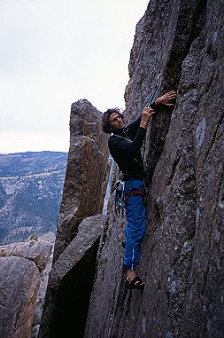 [MonasteryGuillaume.jpg]
That's me clipping a 5.11 at the Monastery, a pretty nice place above Drake featuring anything from very easy to 5.14. If you go there, be sure to check the back of the towers, they have the most interesting climbs.