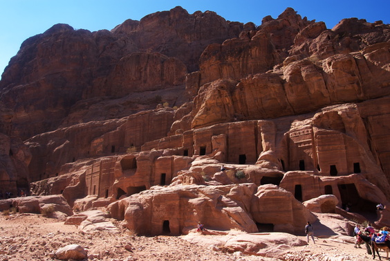 [20111108_111905_Petra.jpg]
Various tombs carved in the soft sandstone of Petra.